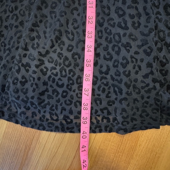 Torrid Black Lined Mesh Flocked Leopard Animal Print Trapeze Dress Size 3 - Picture 9 of 11